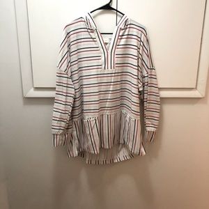 Striped hooded sweater